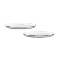 Marimekko Syksy Clear Glass Small Plates - Set Of 2