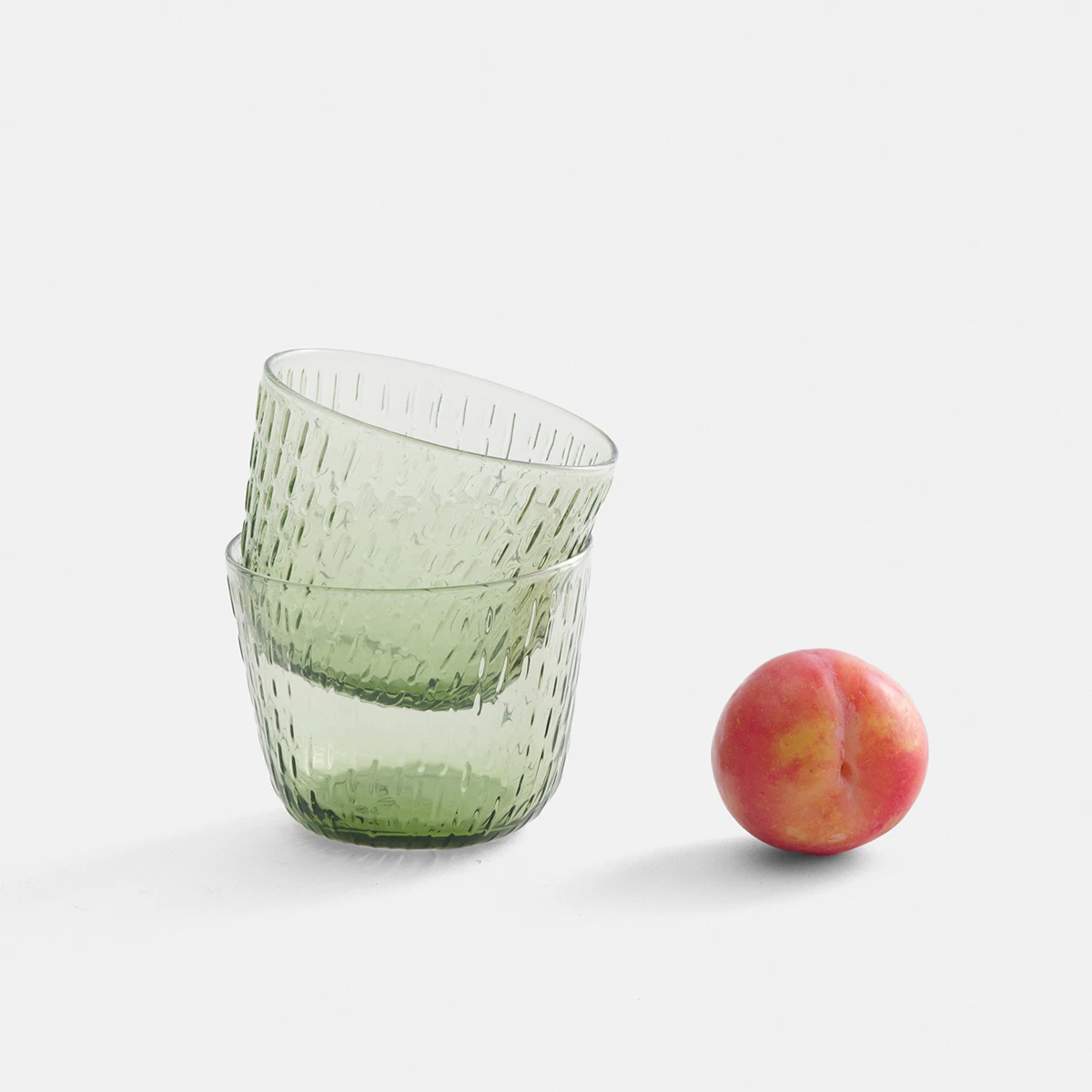 Marimekko Syksy Olive Green Glass Tumblers - Set Of 2 4 Marimekko Syksy Olive Green Glass Tumblers - Set Of 2 - Image 2
