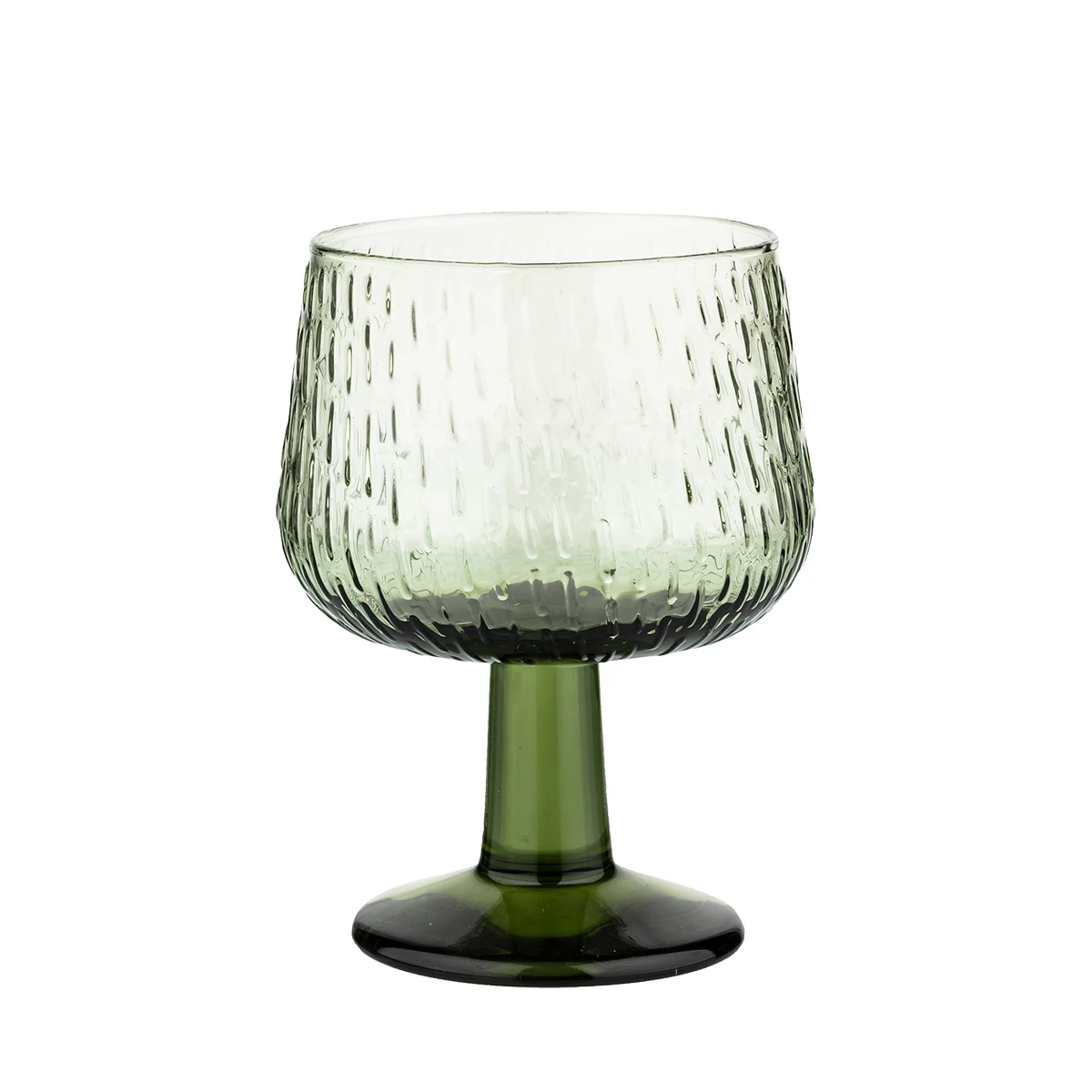 Marimekko Syksy Olive Green Glass Goblet 5 Marimekko Syksy Olive Green Glass Goblet - Image 3