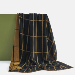 Marimekko Tiiliskivi Black / Gold Throw Blanket 9 Marimekko Tiiliskivi Black / Gold Throw Blanket -Marimekko marimekko tiiliskivi black gold throw blanket 34