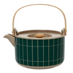 Marimekko Tiiliskivi Green / Beige Teapot