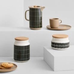 Marimekko Tiiliskivi Midnight Green / Tan Coffee Press -Marimekko marimekko tiiliskivi midnight green tan coffee press 65