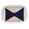 Marimekko Tomina White / Dark Blue / Red Serving Plate -Marimekko marimekko tomina white dark blue red serving plate 16
