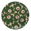 Marimekko Unikko Beige / Green Round Tray -Marimekko marimekko unikko beige green round tray 47