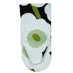 Marimekko Unikko Black/White/Green Oven Mitt