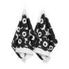 Marimekko Unikko Black / White Tea Towel - Set Of 2 2 Marimekko Unikko Black / White Tea Towel - Set Of 2 -Marimekko marimekko unikko black white kitchen towel set of 2 18