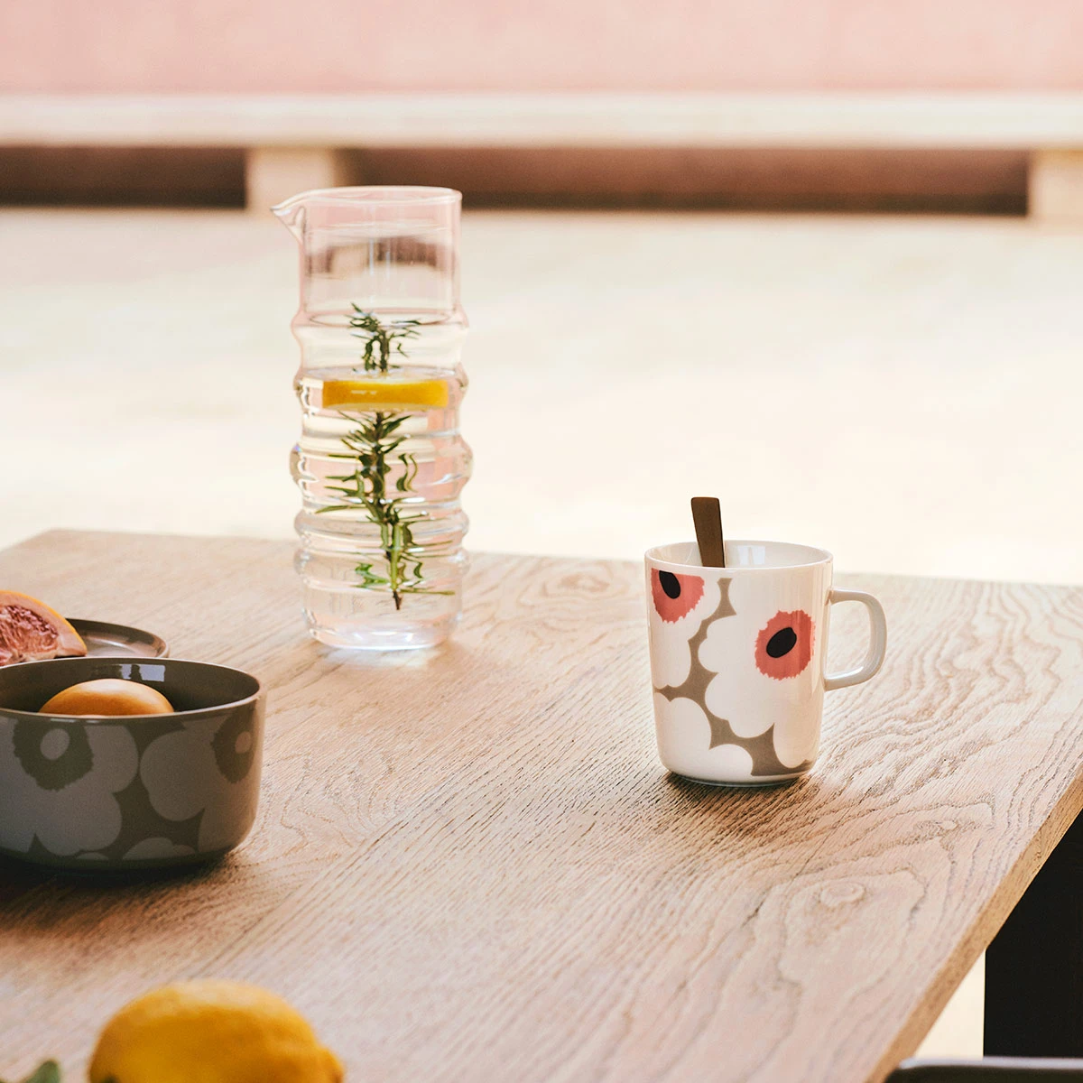 Marimekko Unikko Brown / White Cereal / Soup Bowl 4 Marimekko Unikko Brown / White Cereal / Soup Bowl - Image 2