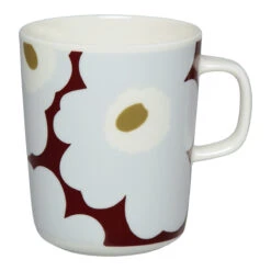 Marimekko Unikko Cranberry / Grey / Olive Mug