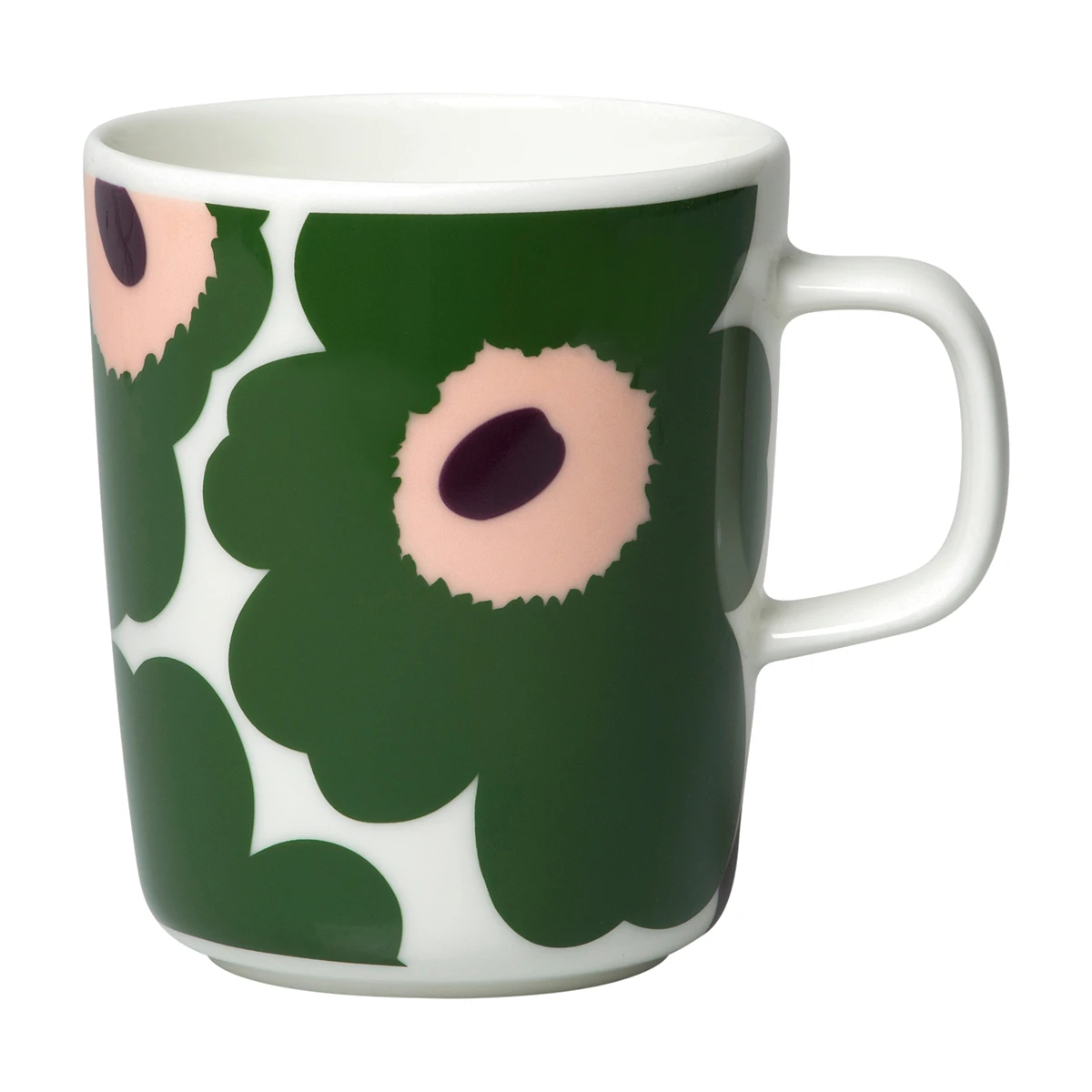 Marimekko Unikko White / Green / Pink Mug 3 Marimekko Unikko White / Green / Pink Mug