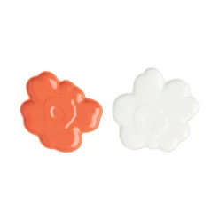 Marimekko Unikko Orange / White 2pc Plate Set - Anniversary Edition -Marimekko marimekko unikko orange white 2pc plate set anniversary edition 28