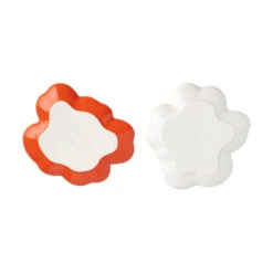 Marimekko Unikko Orange / White 2pc Plate Set - Anniversary Edition -Marimekko marimekko unikko orange white 2pc plate set anniversary edition 31