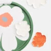 Marimekko Unikko Orange / White 2pc Plate Set - Anniversary Edition -Marimekko marimekko unikko orange white 2pc plate set anniversary edition 33