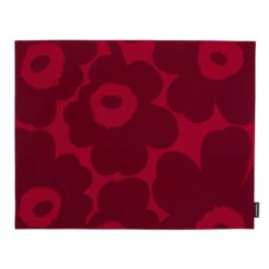 Marimekko Unikko Red / Maroon Acrylic-coated Placemat