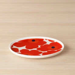 Marimekko Unikko Red Salad Plate -Marimekko marimekko unikko red salad plate 78