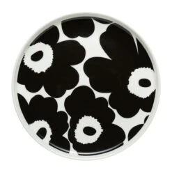 Marimekko Unikko White / Black Salad Plate 13 Marimekko Unikko White / Black Salad Plate -Marimekko marimekko unikko white black salad plate 62