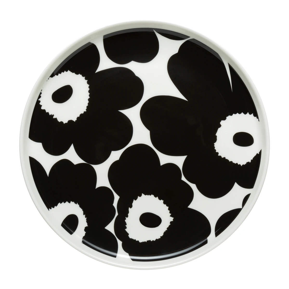 Marimekko Unikko White / Black Salad Plate 8 Marimekko Unikko White / Black Salad Plate - Image 6