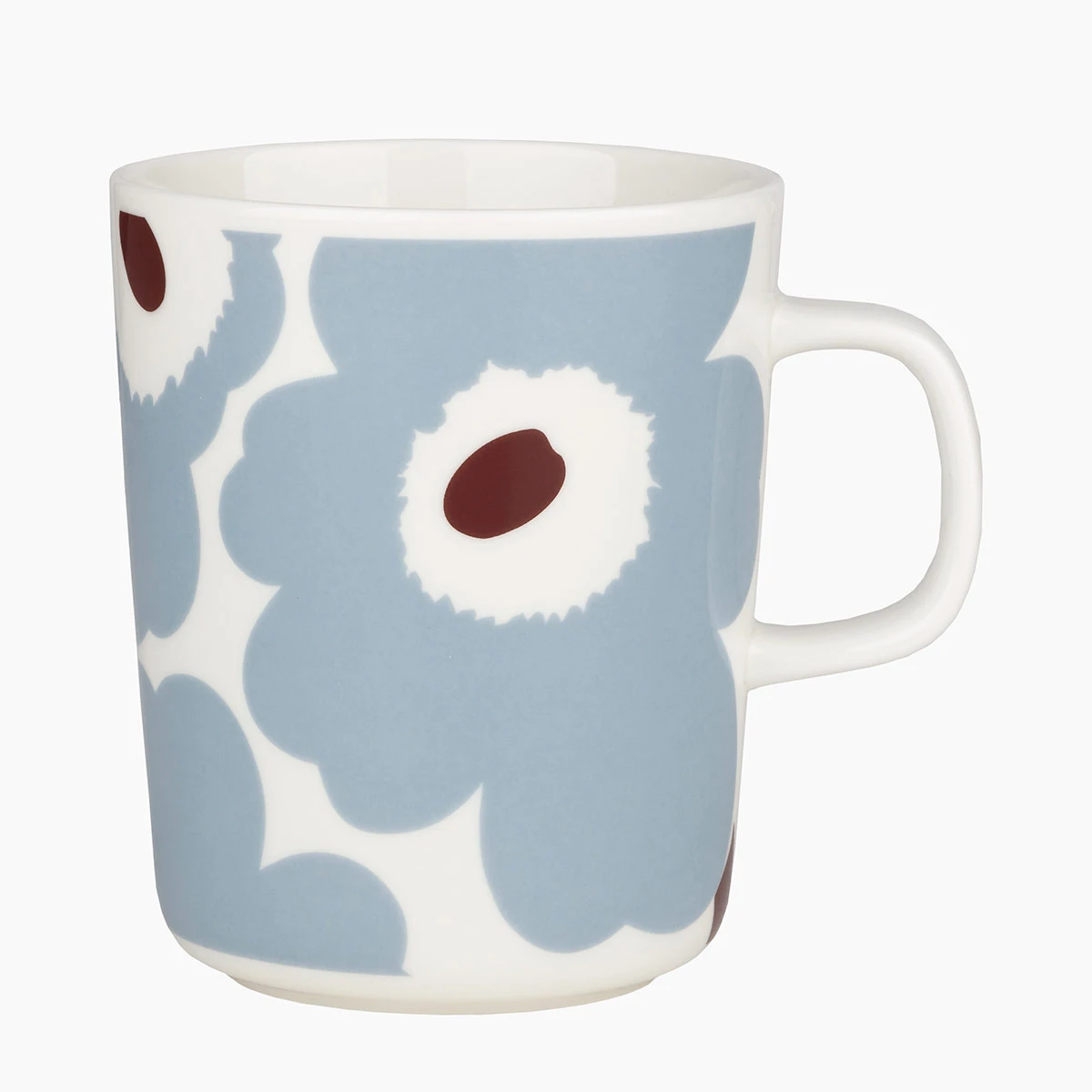 Marimekko Unikko White / Blue / Burgundy Mug 3 Marimekko Unikko White / Blue / Burgundy Mug