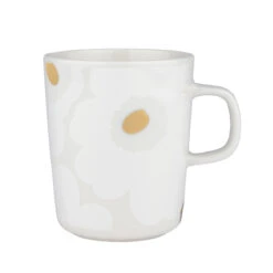 Marimekko Unikko White / Gold Mug -Marimekko marimekko unikko white gold mug 28