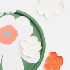 Marimekko Unikko White Plate - Anniversary Edition -Marimekko marimekko unikko white plate anniversary edition 34