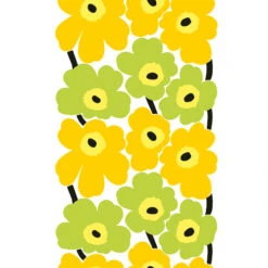 Marimekko Unikko Yellow / LimePVC Fabric
