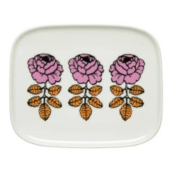 Marimekko Vihkiruusu Fuchsia / Ochre Small Plate