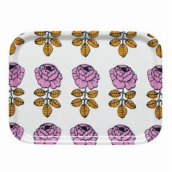 Marimekko Vihkiruusu Fuchsia / Ochre Small Tray