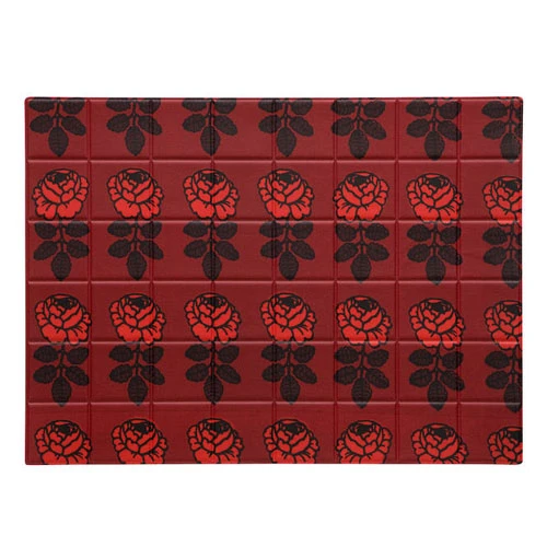 Marimekko Vihkiruusu Red PVC Coated Placemat 3 Marimekko Vihkiruusu Red PVC Coated Placemat
