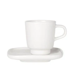 Marimekko Oiva White Espresso Cup & Saucer Set