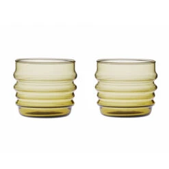 Marimekko Socks Rolled Down Olive Tumblers - Set Of 2